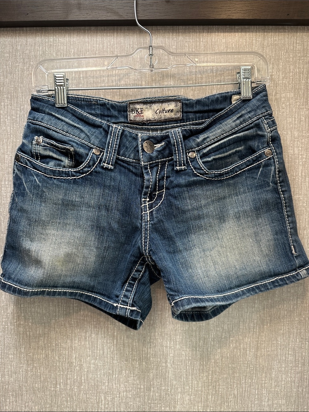 BKE Blue Washed Denim Jean Shorts